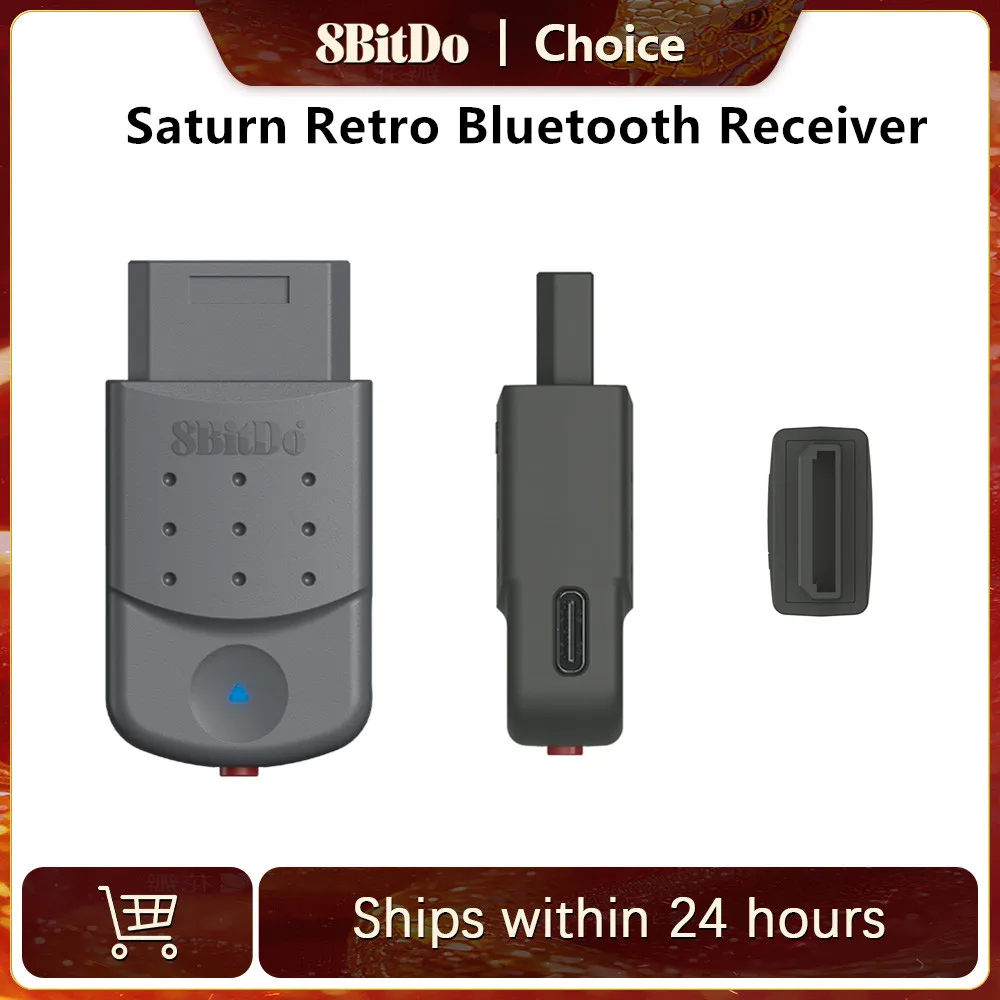 8BitDo Saturn Retro Bluetooth Receiver Windows, for Xbox Series, Xbox One Gamepad, Switch Pro, and PS5/PS4 Controller Dongle