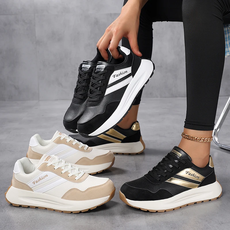 New Autumn and Winter Outdoor Sports Women's Shoes, Thick-Soled Breathable Japanese-Style Ugly-Cute Dad Shoes, Women's Hiking Shoes, Casual Walking Shoes, Camping Shoes, Fashionable Versatile Travel Shoes