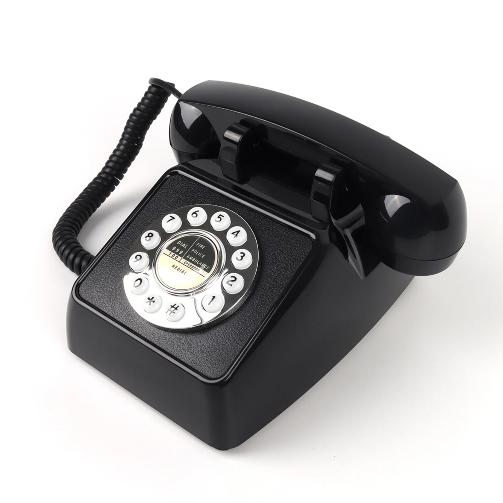 Corded Vintage Telephone for Home, Classic Retro Landline Phone with Redial,Loud Ringer & Volume Adjustable for Office & Hotel