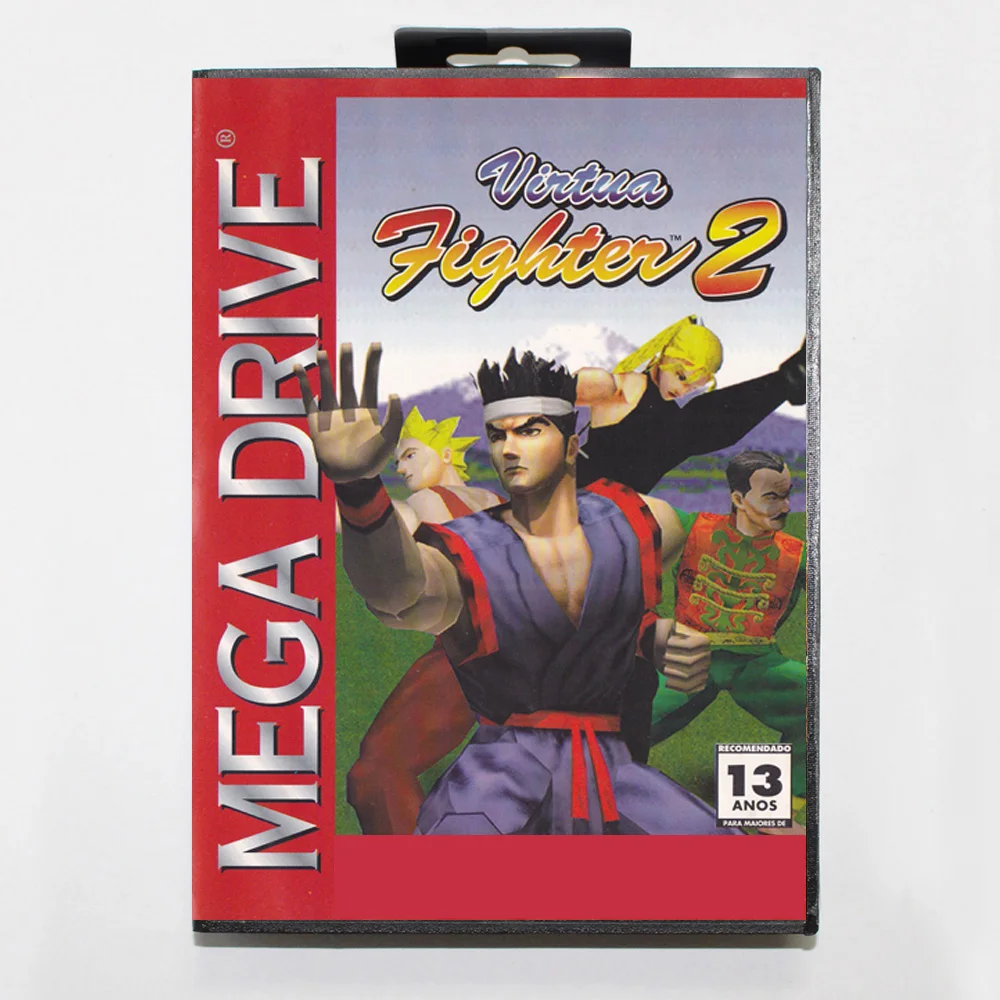 New Arrival Virtua Fighter 2 MD Game Card 16 Bit BR Cover for Sega Megadrive Genesis Video Game Console Cartridge