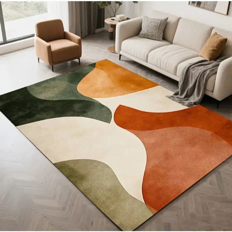 Modern Living Room Floor Mat Simple Lines Printed Soft Bedrooms Suitable for Living Rooms Offices Kitchen Floors Decor