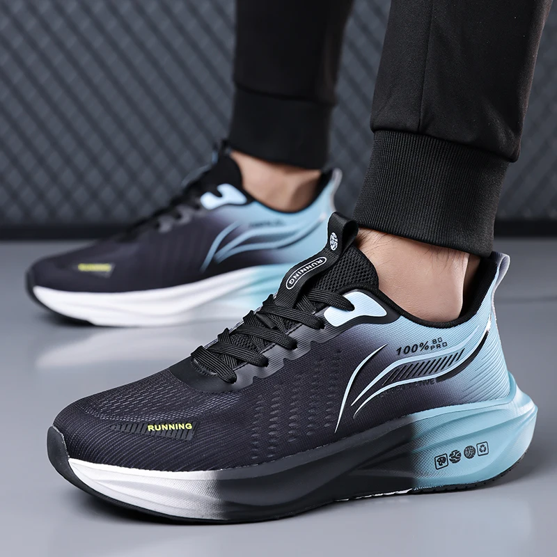Men's Sports Shoes, Casual Running Shoes, Breathable Mesh Running Shoes, Lightweight Cushioning Walking Shoes, Student Training Shoes, Fashionable Outdoor Sports Hiking Shoes