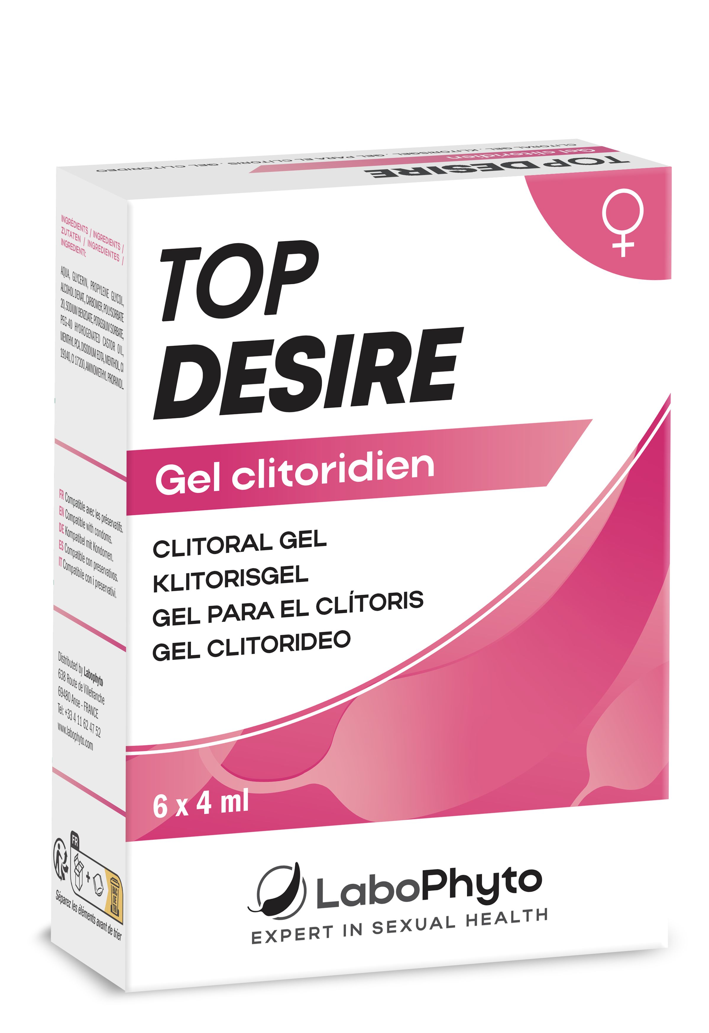 TOP DESIRE DOSETTES - Azione immediata Gel stimolante per il clitoride