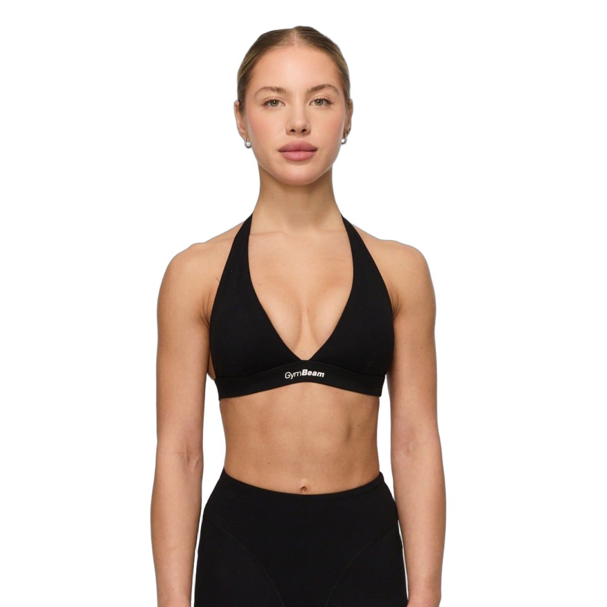 Reggiseno sportivo donna halter Fierce nero con spalline larghe 1 St