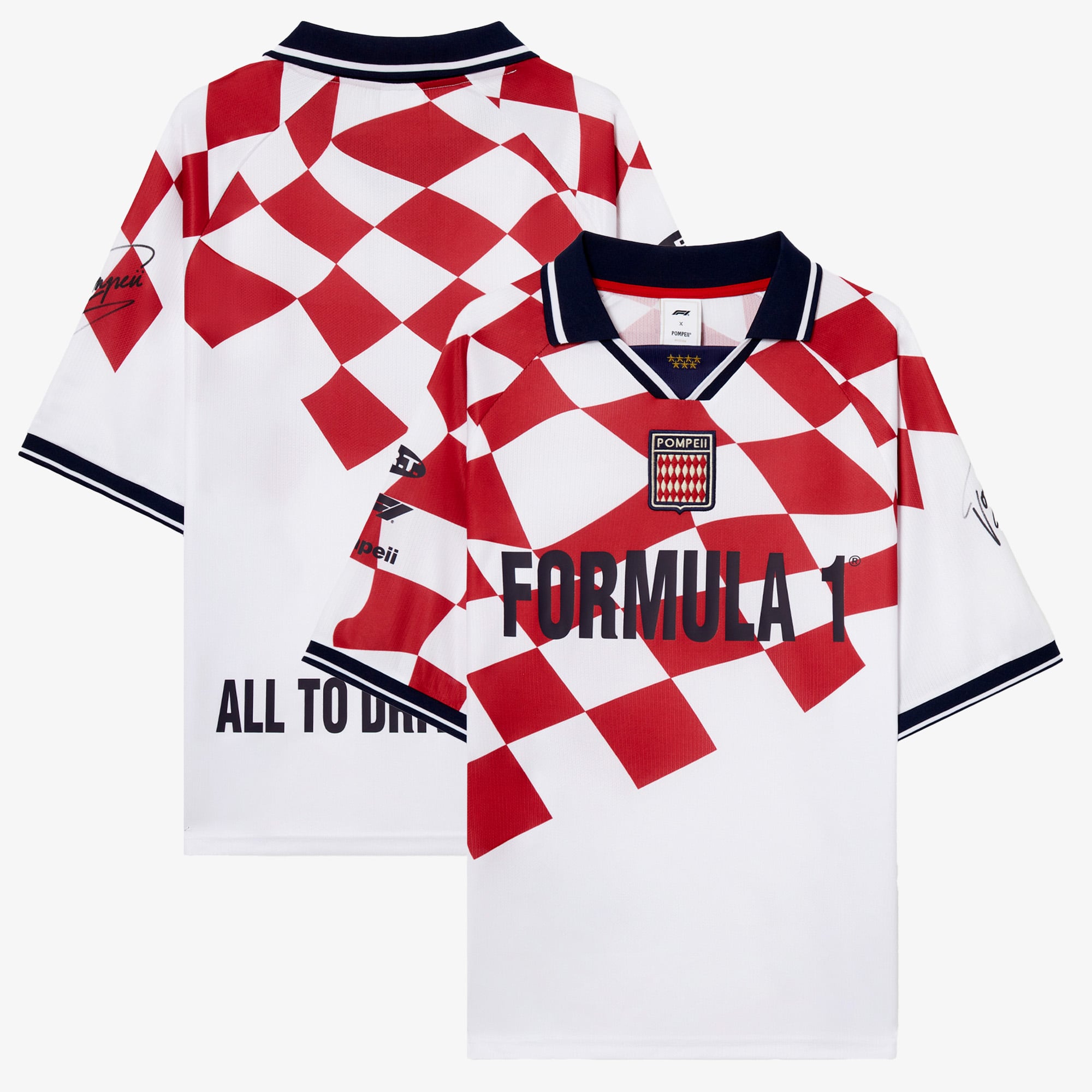 Formel 1 x Pompeii Renn-Fußballtrikot