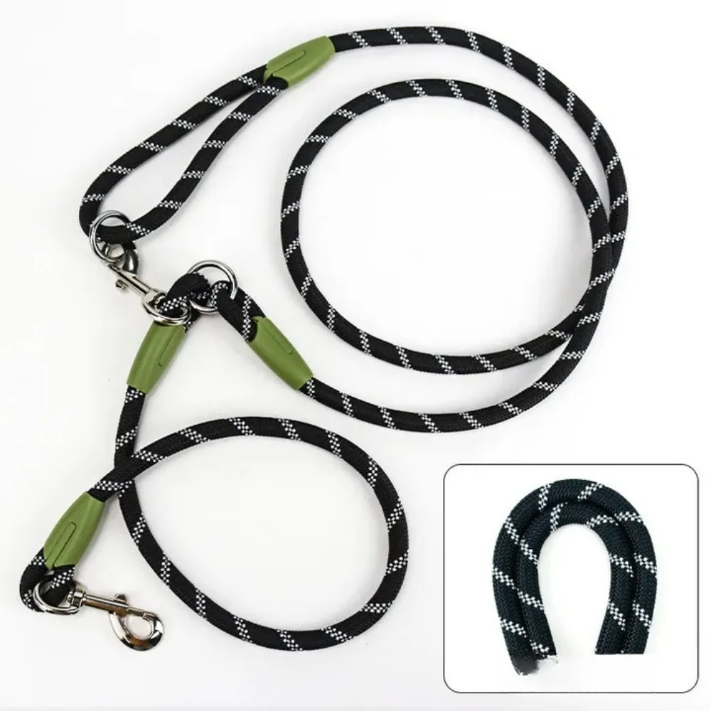 Reflektierende Nylon-Leinen für Hunde, Zugkette, Führleine zum Laufen und Gassi gehen, Freihand-Leine für Kleine und Große Hunde