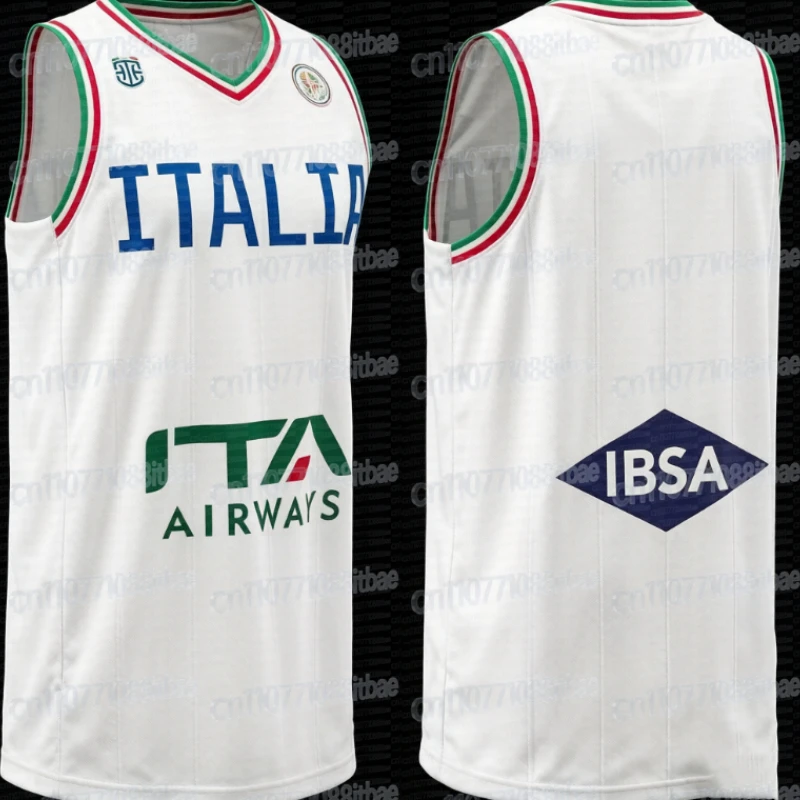 Nouvelle Arrivée 2026 Maillots de Basketball Italie Équipe Nationale Blanc Bleu Domicile Extérieur Adulte Maillot 3D Plage Assortiment Famille