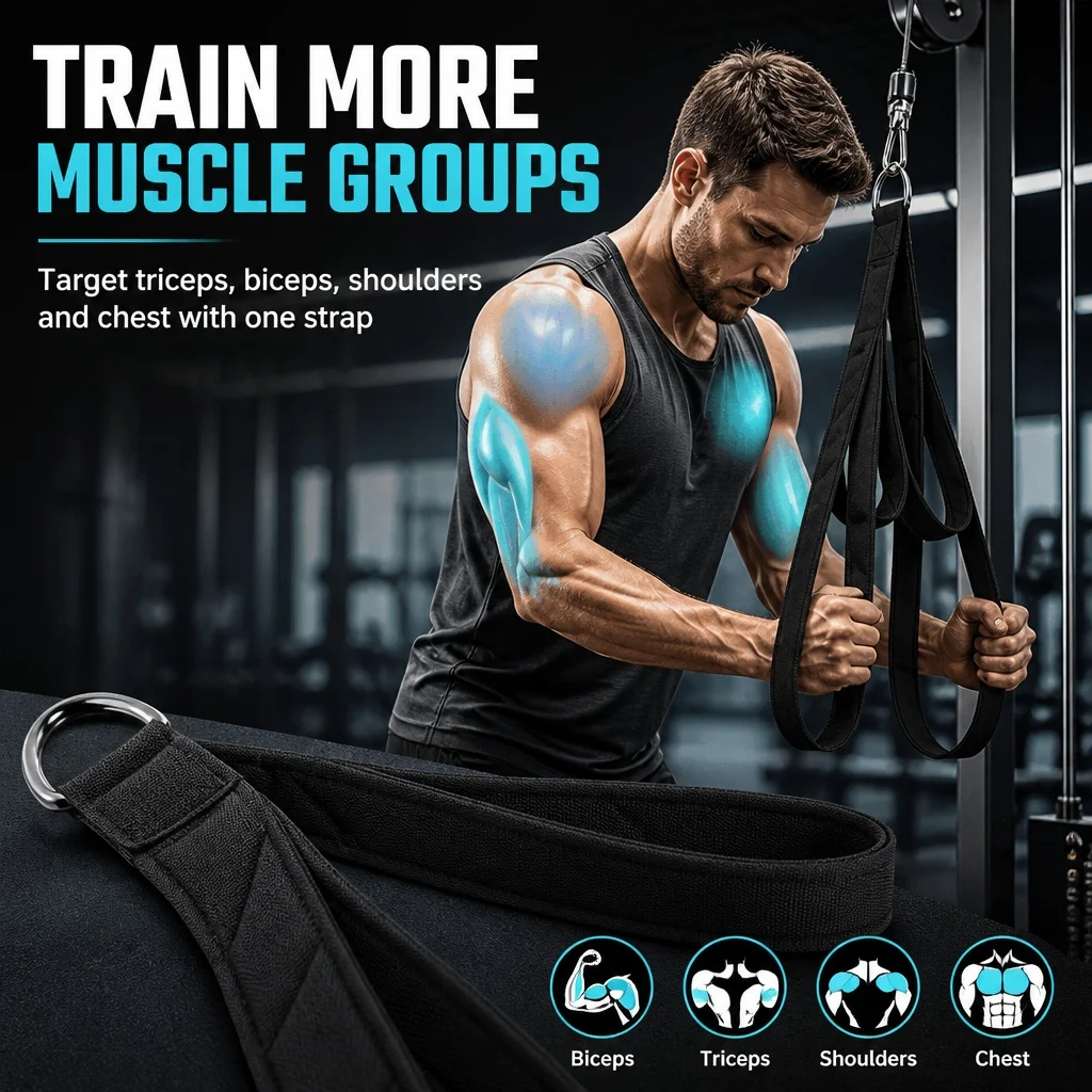 Corde à double extrémité, Corde de traction pour entraînement des biceps, Exercice de tirage haut, Corde de résistance complète, Équipement de fitness, Accessoires de fitness, Produits de fitness sportifs