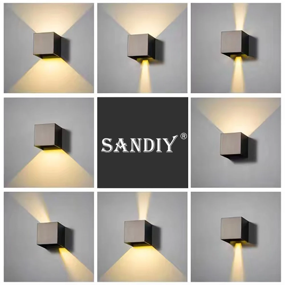 SANDIY Luminaire mural extérieur Détecteur de mouvement Lampe applique ajustable Porche Yard Decor Luminaire extérieur Luminaire de maison Luminaire de balcon Luminaire de terrasse Luminaire de portail 220v 110v