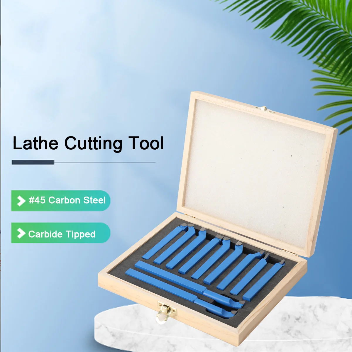 Outil de tournage en carbure, outil de tour, outils de tour, soudage à pointe en carbure, fraisage, coupe, ensemble d'outils de tournage, outil de rainurage 10x10mm 10 pièces