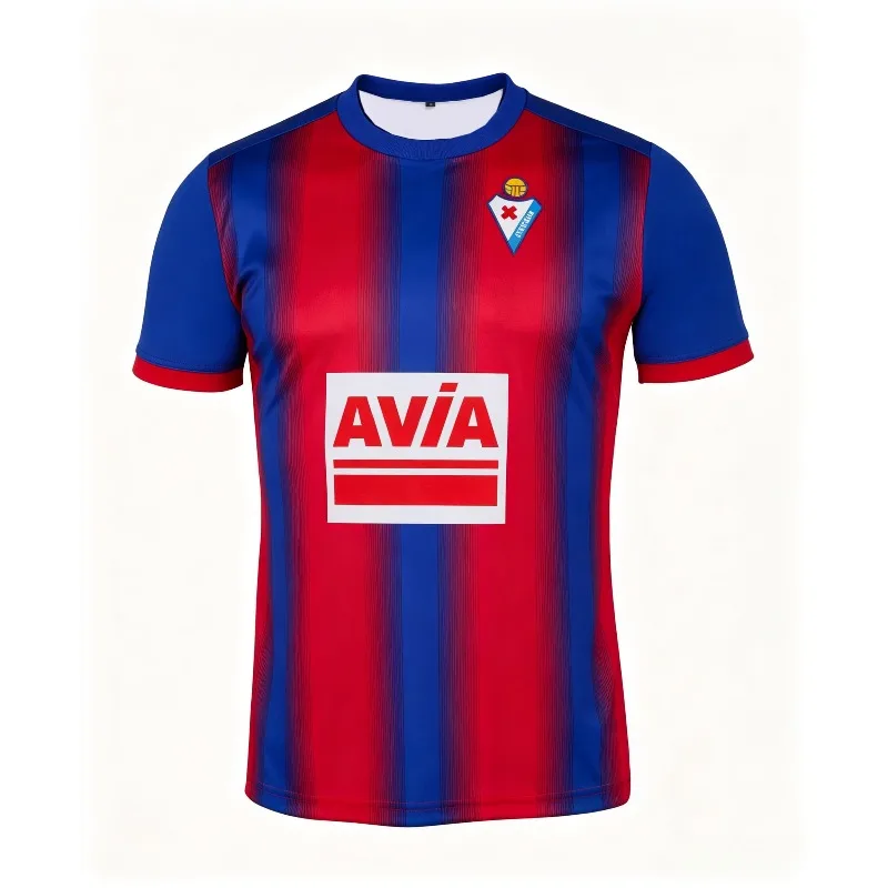 Maillot de football classique Eibar 19-20, Domicile/Extérieur/Troisième Tenue, Séchage Rapide, Uniforme de Football pour Adulte, Idéal pour Match, Entraînement et Supporters