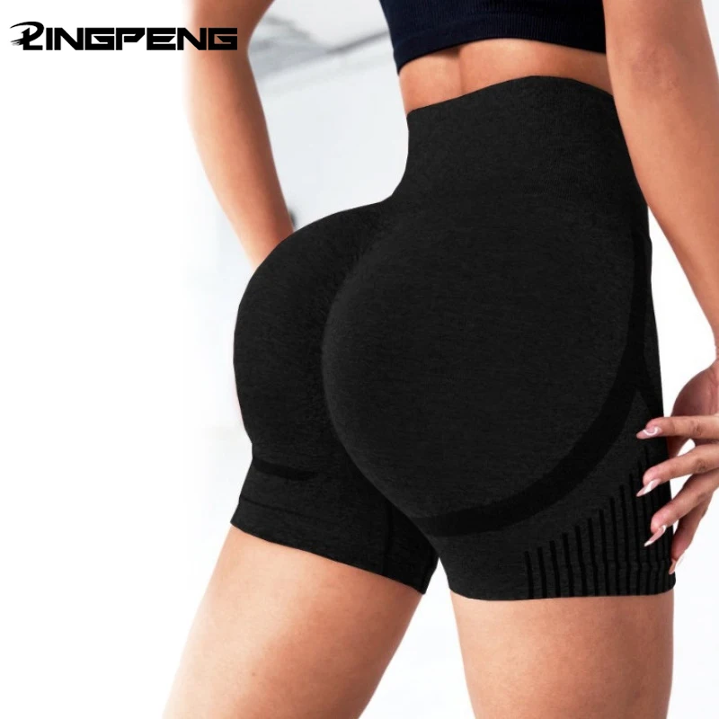 Shorts de yoga pour femmes, taille haute, shorts de sport, fitness, yoga, effet push-up, shorts de sport pour femmes, gym, course à pied, vêtements de sport