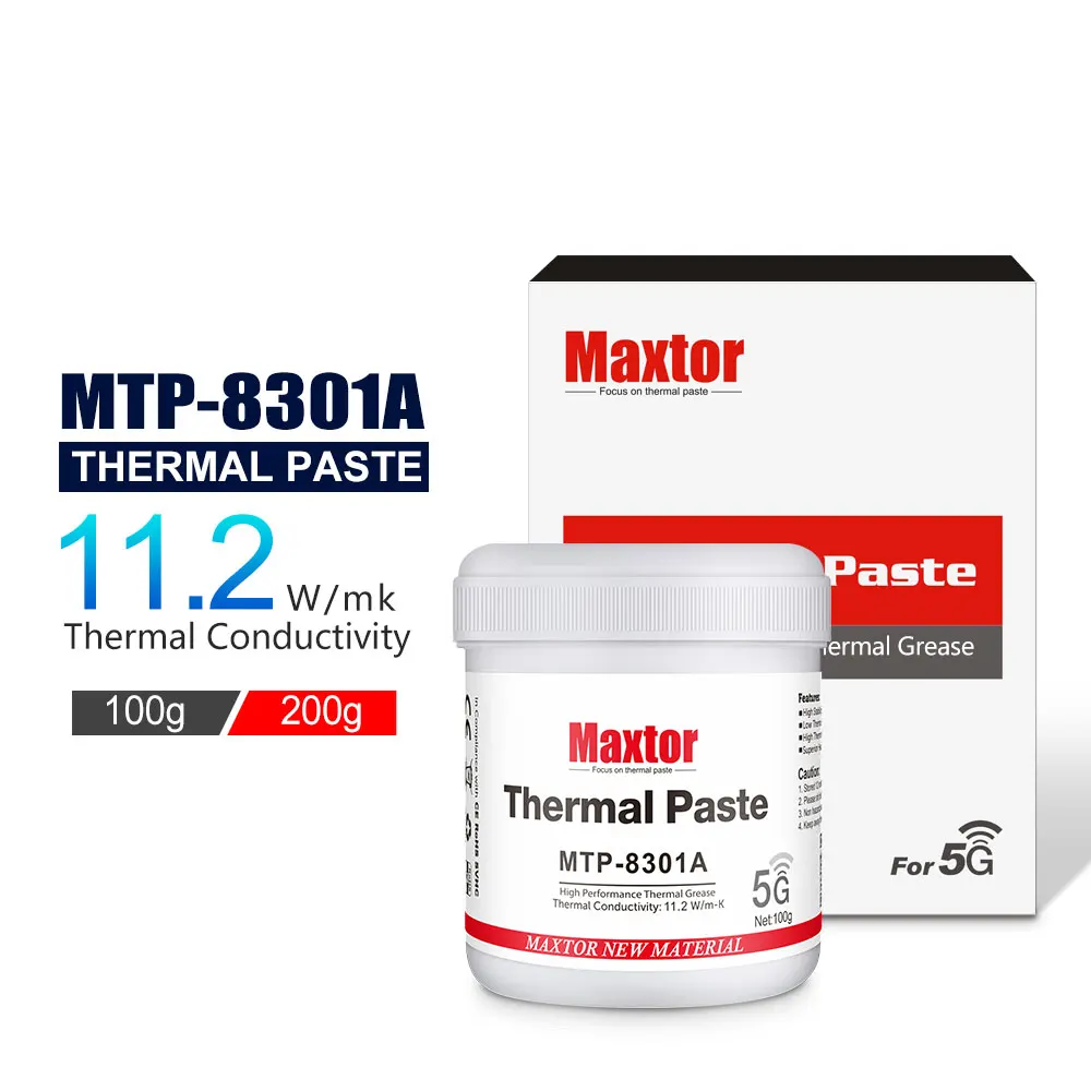 Graisse de pâte thermique Maxtor 11.2W/mk, pour processeur AMD Intel, refroidisseur de processeur, ventilateur de refroidissement d