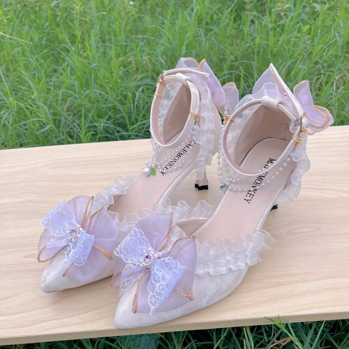 Chaussures Lolita pour femmes, chaussures de soirée pour femmes, chaussures de créateur de luxe élégantes, chaussures pour femmes de couleur violette, chaussures de mariage pour femmes, chaussures de mariée 2026