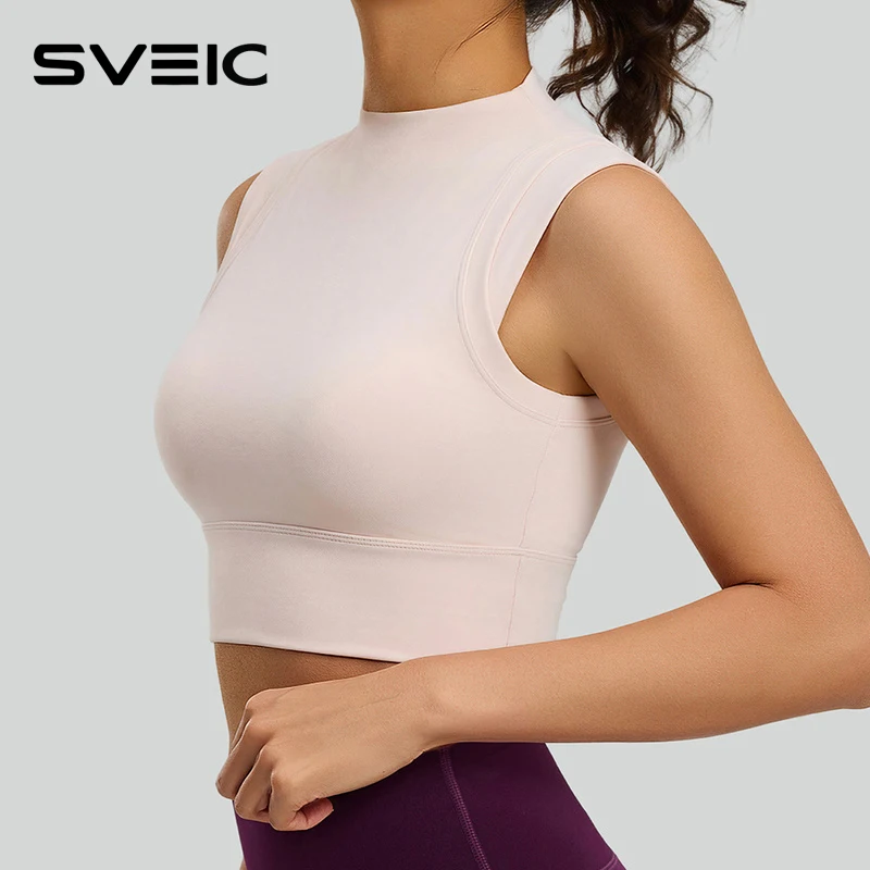 SVEIC Sous-vêtements de sport pour femmes, débardeur de fitness, haut de sport anti-choc, vêtements de sport respirants pour le cyclisme, la course à pied, l'entraînement, le yoga