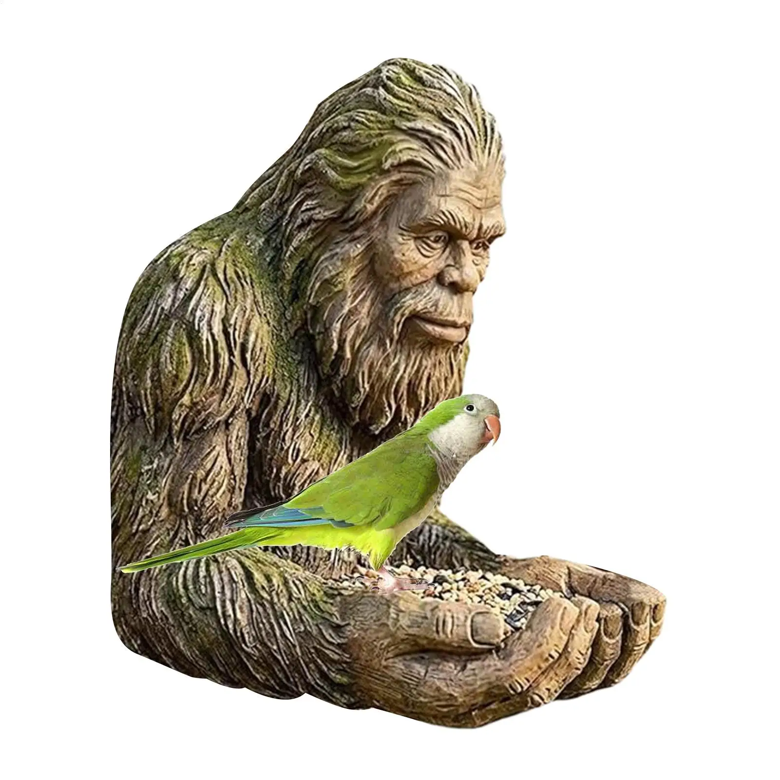 Sculpture mangeoire à oiseaux pour jardin, mangeoire à oiseaux Big-Foot, décoration artistique de jardin, station d'alimentation pour oiseaux sauvages pour jardin, cour arrière, patio