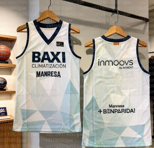 Nouveautés ACB 2025-26 Espagne Maillot de basket imprimé en 3D Baxi Manresa domicile extérieur entraînement loisirs assorti famille