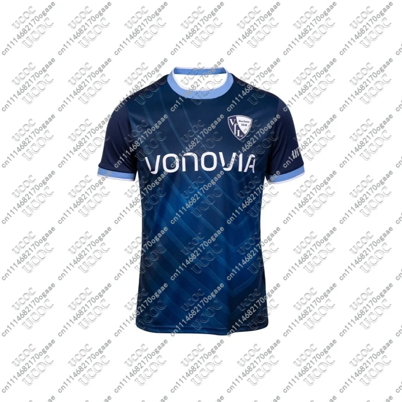 26-27 Maillot de football respirant pour hommes, enfants, garçons, adultes, Allemagne, V-VfL Bochum, maillot de sport à séchage rapide pour match à domicile
