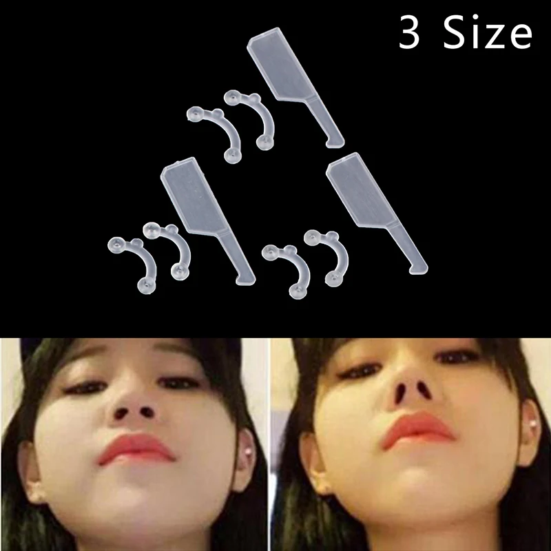 6 pièces, 3 tailles, outil de massage pour le nez, pour un effet lifting et un remodelage du pont nasal, sans douleur, accessoire de beauté pour le nez, outil de beauté pour un effet lifting du nez.