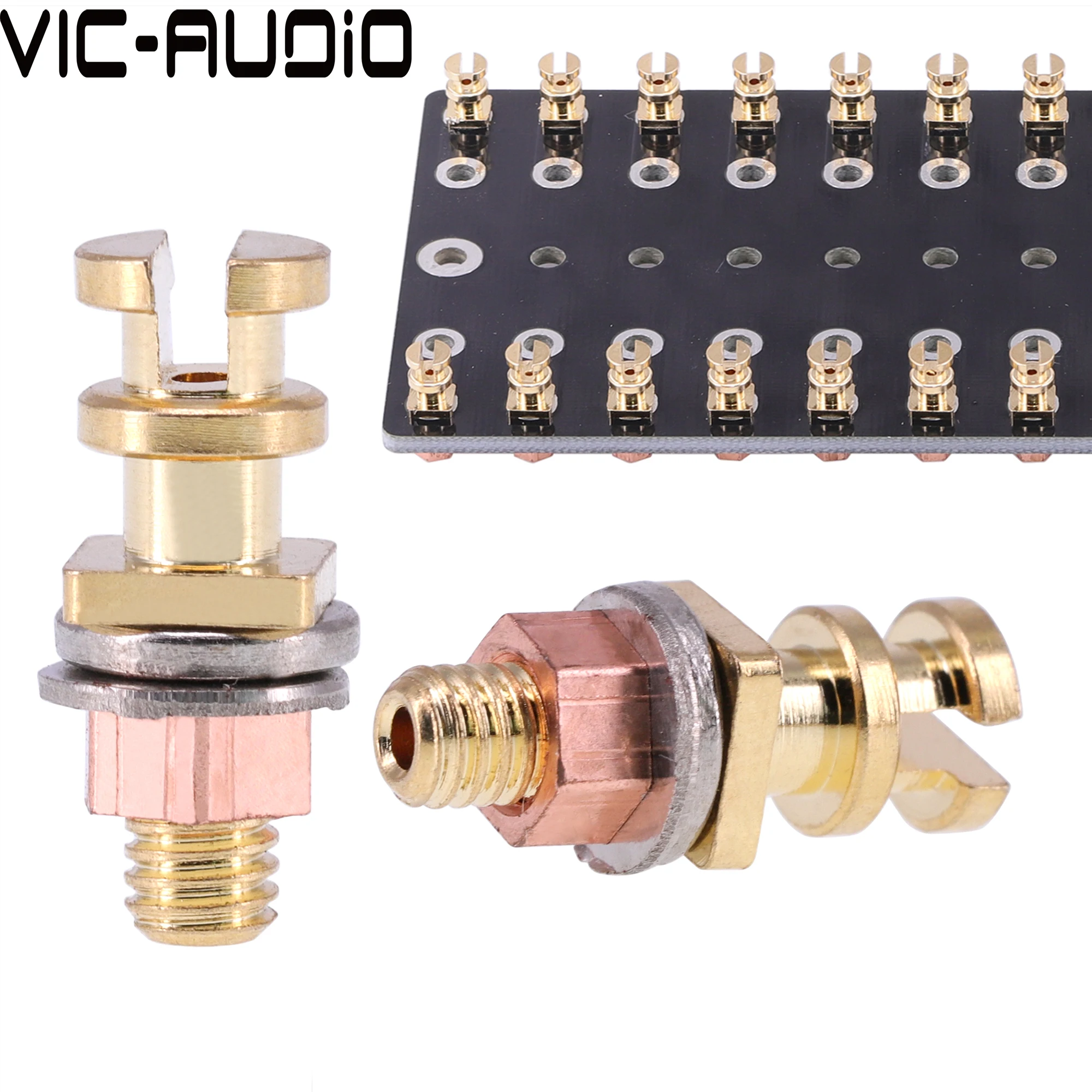 Panneau d'étiquette de tourelle de projet de bricolage, panneau d'étiquette de tourelle, panneau de terminal, cuivre plaqué or, kit d'amplificateur de tube audio, bricolage