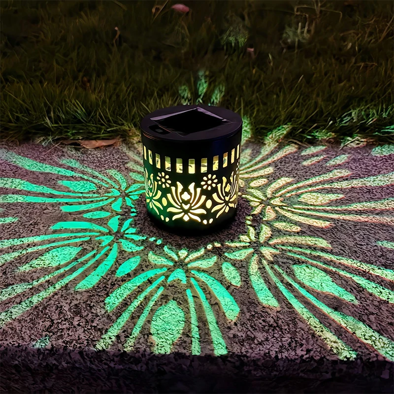 Lampes solaires d'extérieur, lumière murale solaire Mandala pour jardin, projecteur de clôture de jardin, lampe d'ambiance pour patio, décoration pour cour et jardin