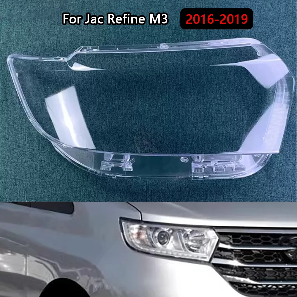 Für Jac Refine M3 2016-2019 Scheinwerfergehäuse Transparente Scheinwerferabdeckung Lampenschirm Lampenschirm-Linse Plexiglas