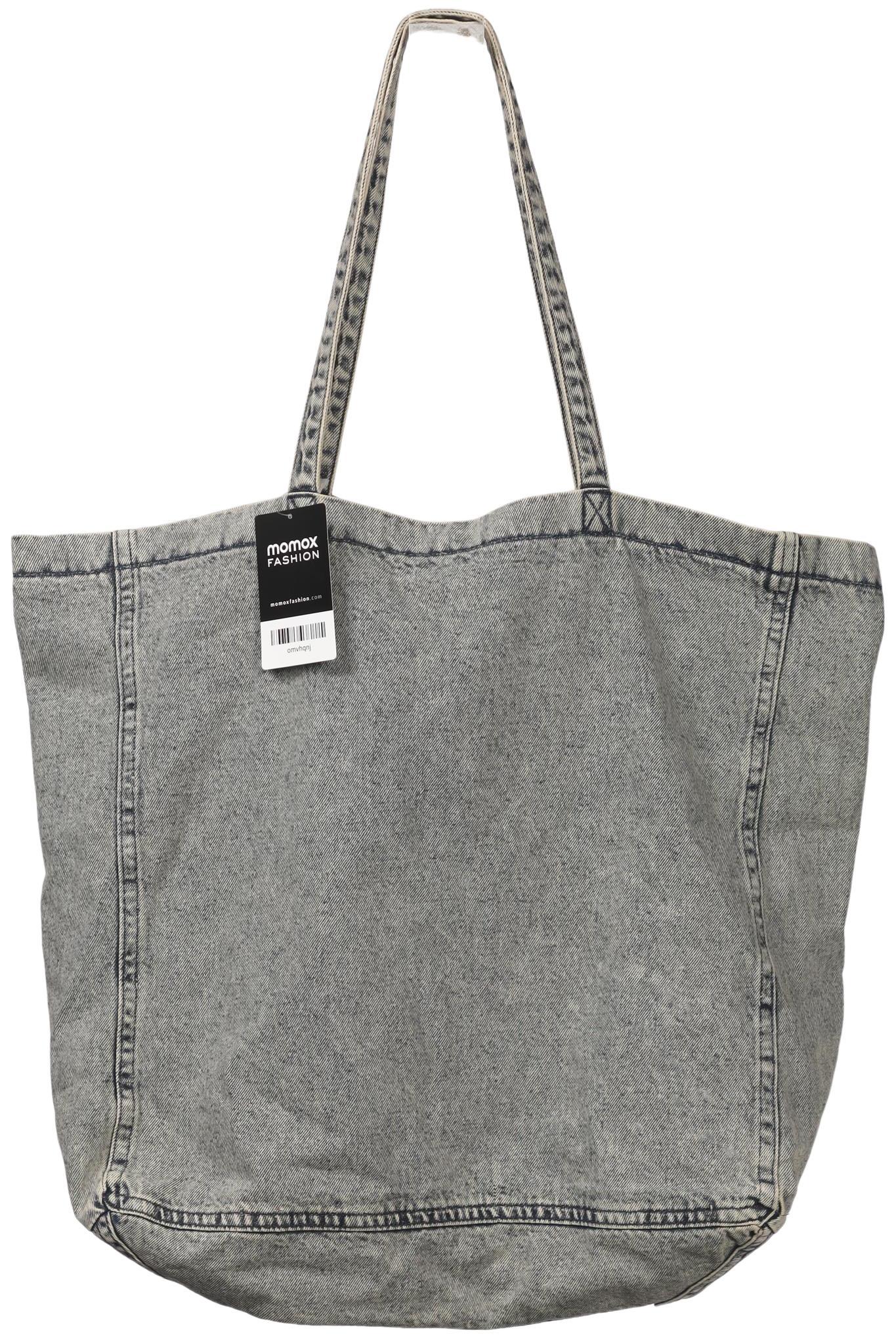 H&M Damen Handtasche gross, Gr. , Grau, Baumwolle