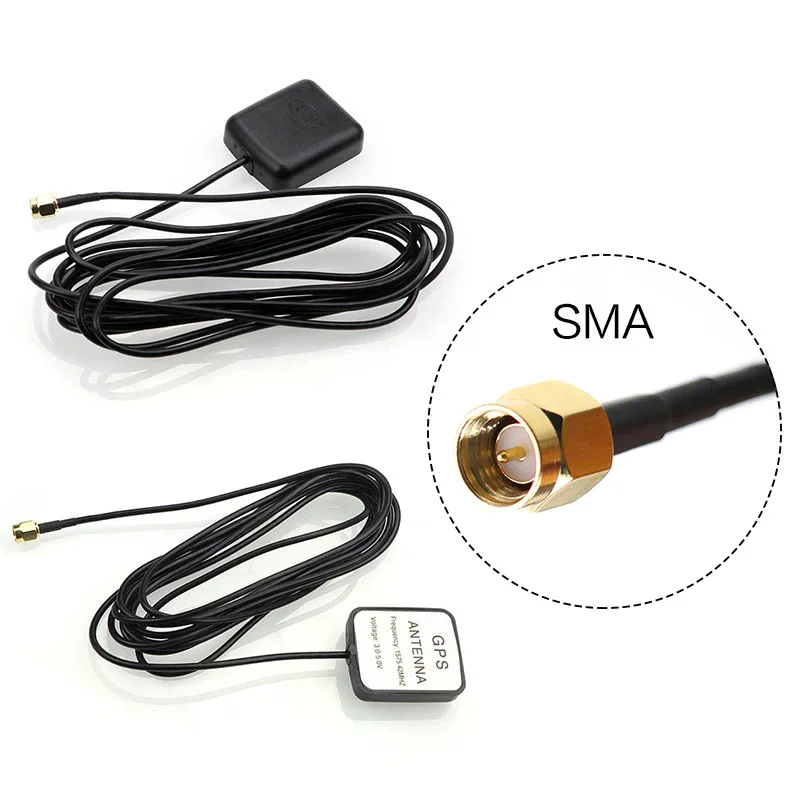 Car GPS Antenna SMA Connector 3 Meter Cable GPS Signal Antenna Receiver Auto Aerial Adapter For Car Navigation Camera Mp5 Player
