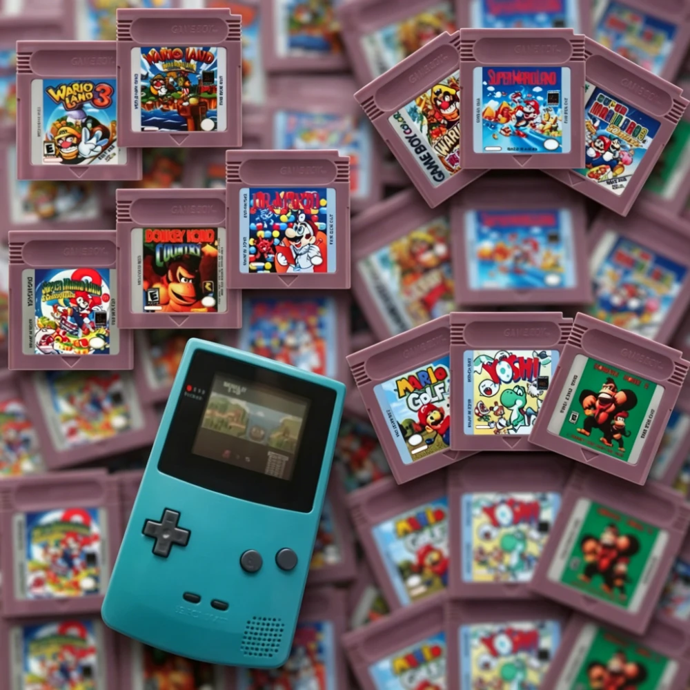 Games GBC 16 Bit Game Card Video Game Cartridge ConsoleWario Land Donkey Kong Wario Land 2 Yoshi for GBC/GBA