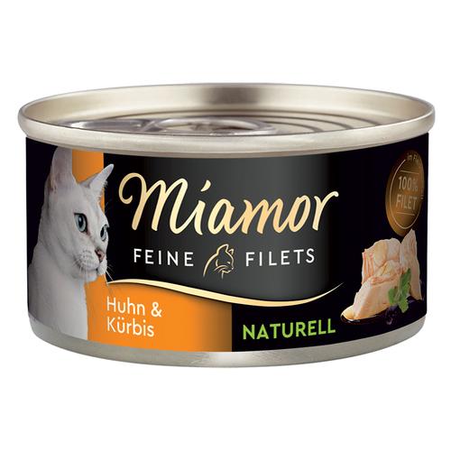 24x80g Feine Filets Naturelle Huhn & Kürbis Miamor Katzenfutter nass