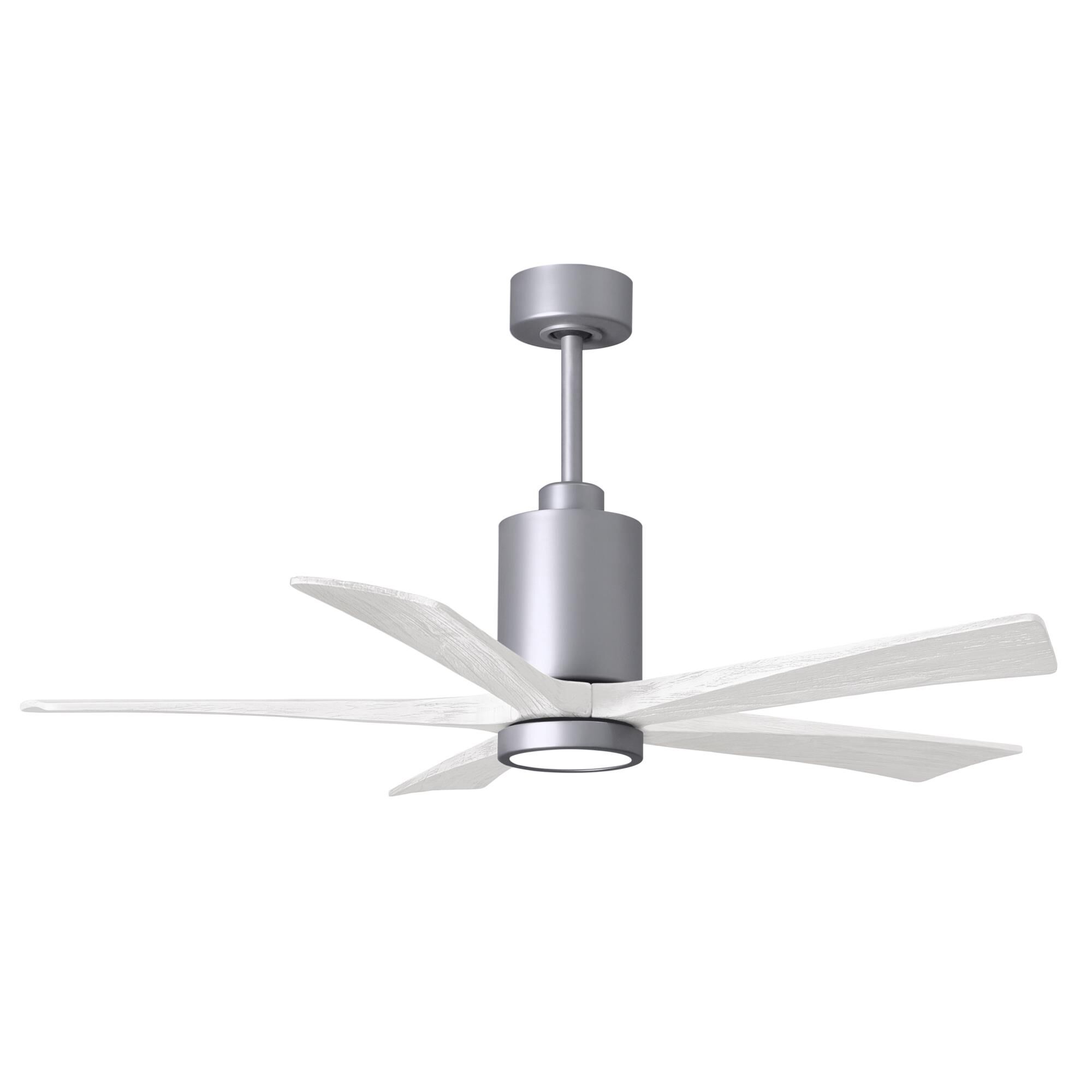 Matthews Fan Company Patricia 52 Inch Ceiling Fan with Light Kit - PA5-BN-MWH-52