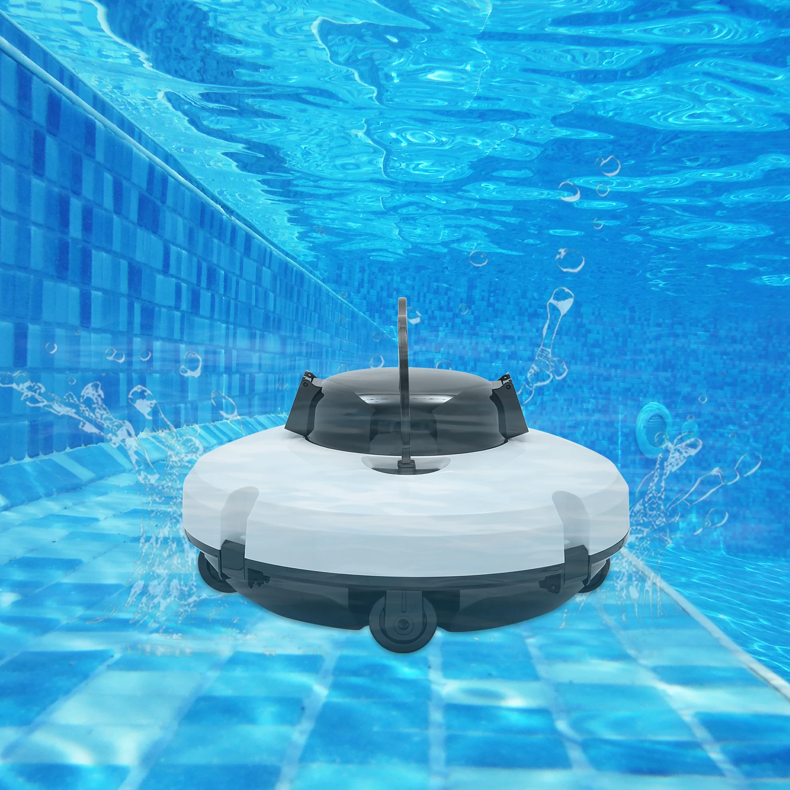 Robot nettoyeur de piscine sans fil pour piscine hors sol, aspirateur robotisé sans fil pour piscine, robot nettoyeur de piscine automatique, machine de nettoyage de piscine