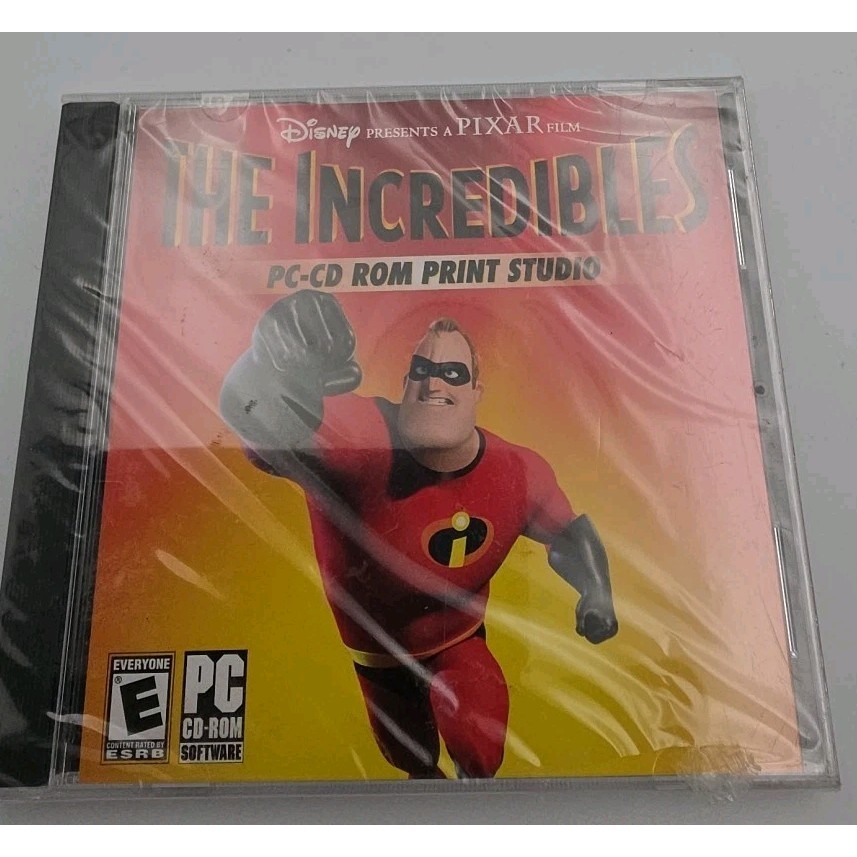 Disney Video Games & Consoles | Disney Pixar The Incredibles Pc-Cd Rom Print Studio Video Game Sealed New Pc | Color: Red/Yellow | Size: Os