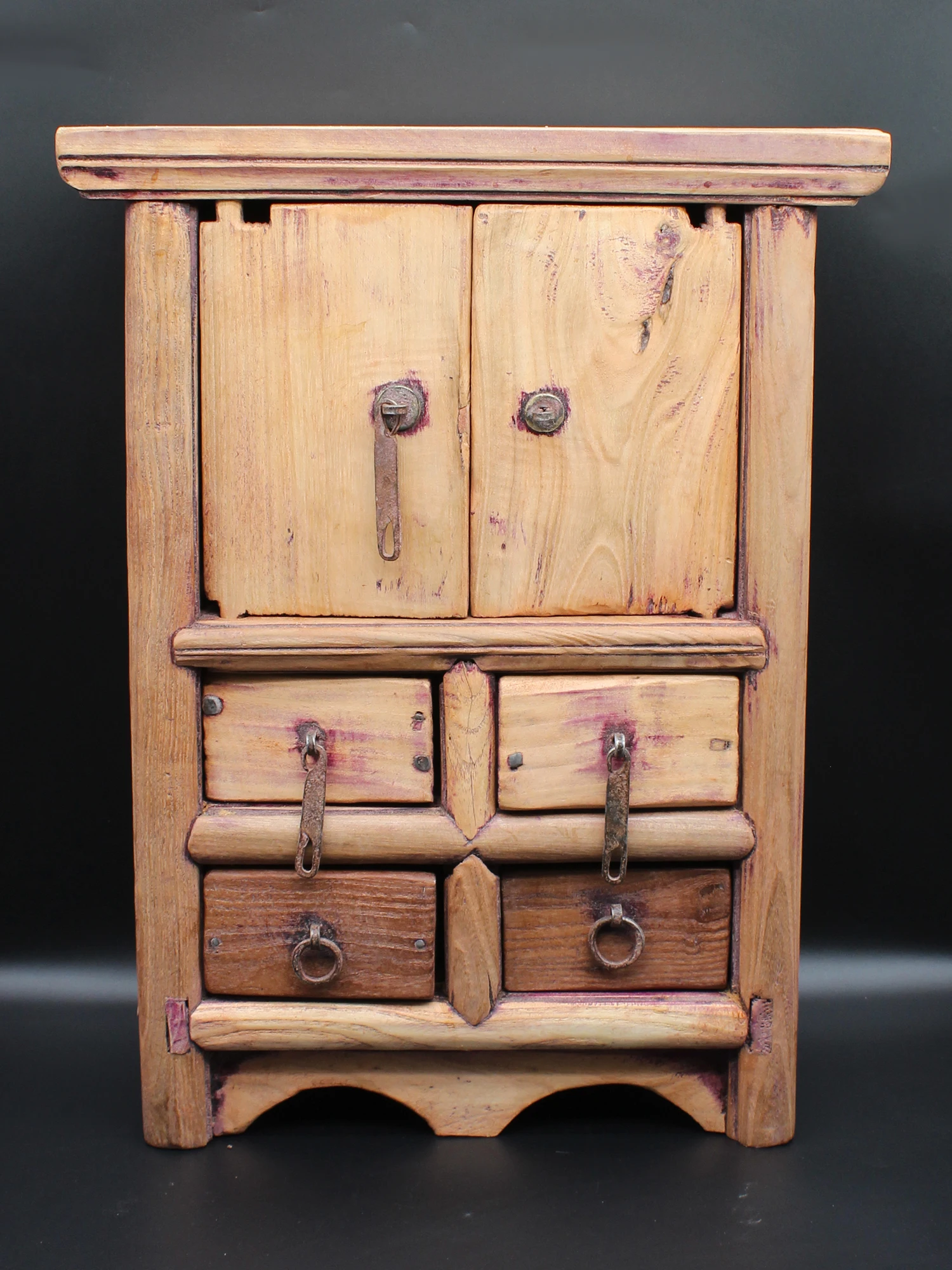 Alter Kalenderschrank, chinesischer antiker Schrank, Nachttisch, Heimdekoration