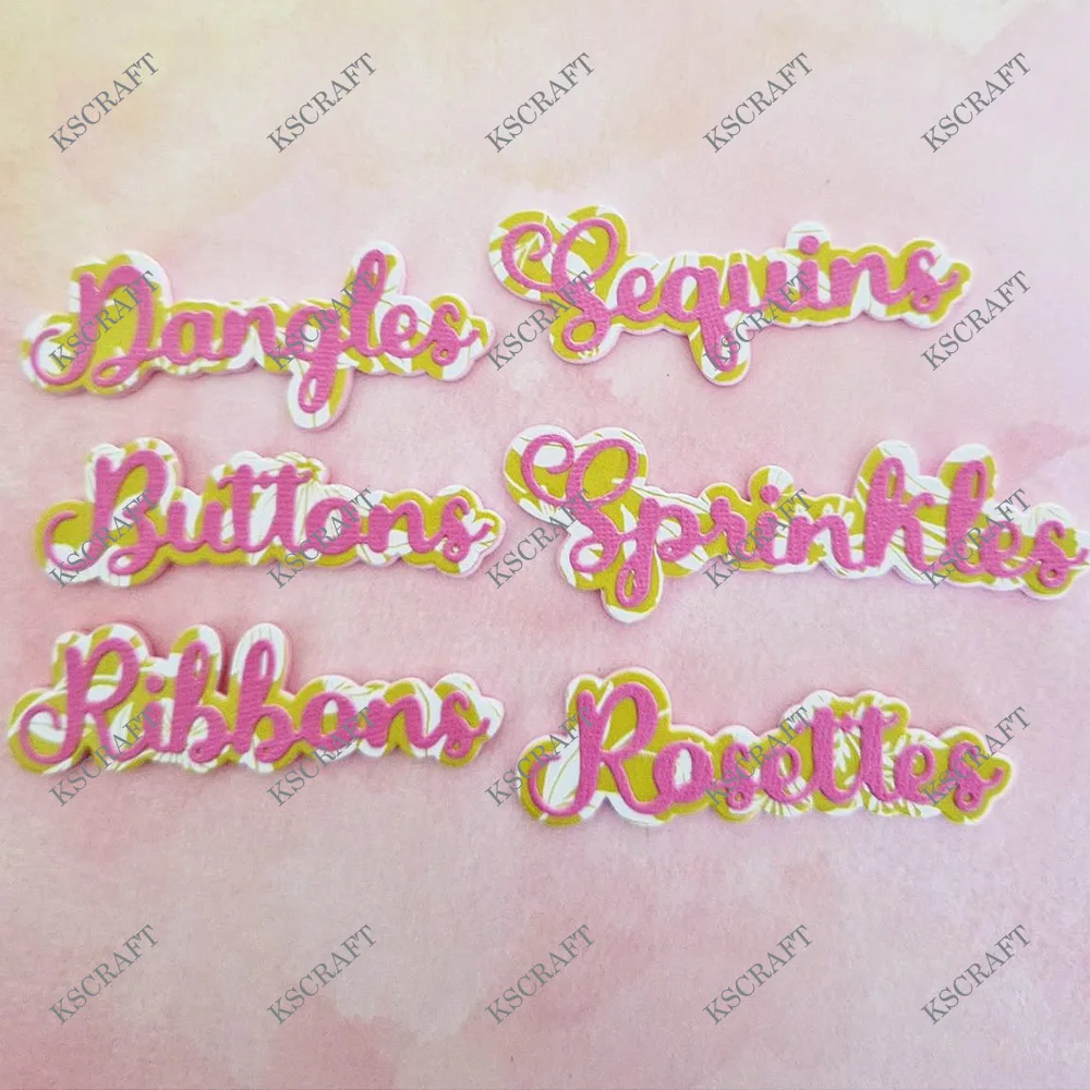 KSCRAFT Crafty mots essentiels matrices de découpe pochoirs pour bricolage Scrapbooking décoratif gaufrage bricolage cartes en papier