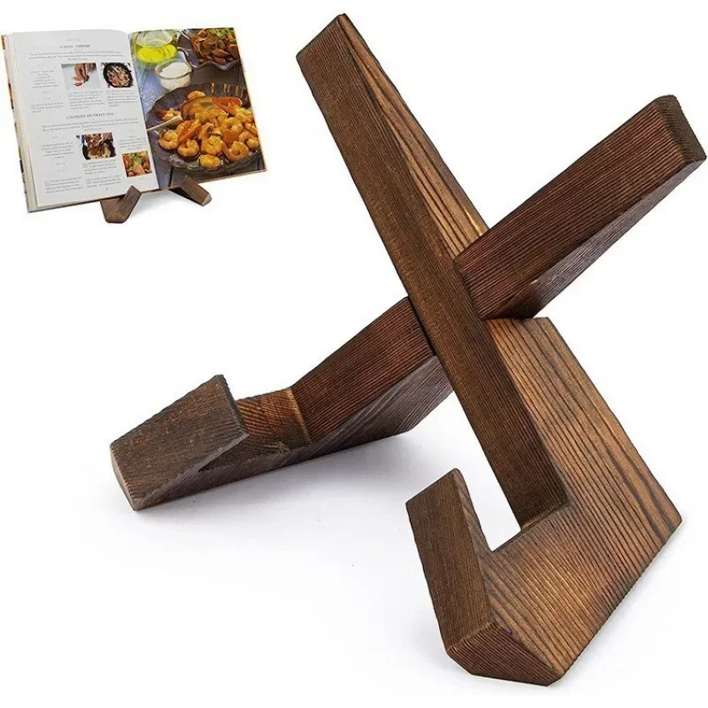 Support de livre de cuisine, support de livre de cuisine en bois fait à la main, support de livre de recettes pour présentoir, support de livre de cuisine de ferme pour la cuisine