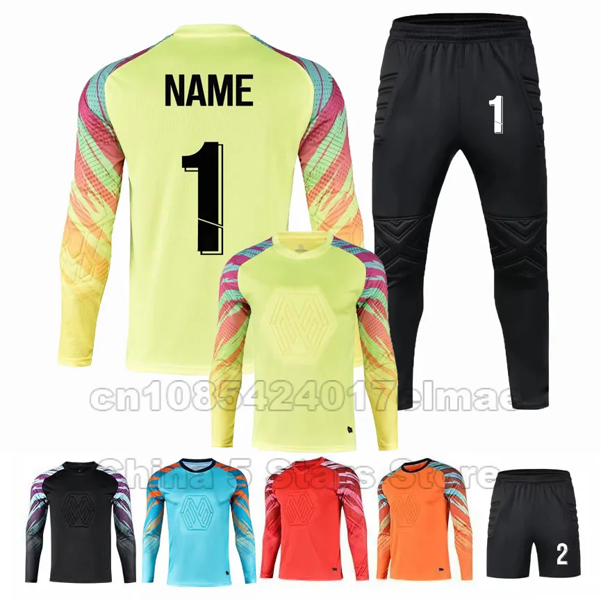 Maillot de football pour hommes et garçons, vêtements de football personnalisés, maillot de football à manches longues, tenue de football pour adultes et jeunes, ensemble de maillot de football, tenue de sport pour gardien de but.