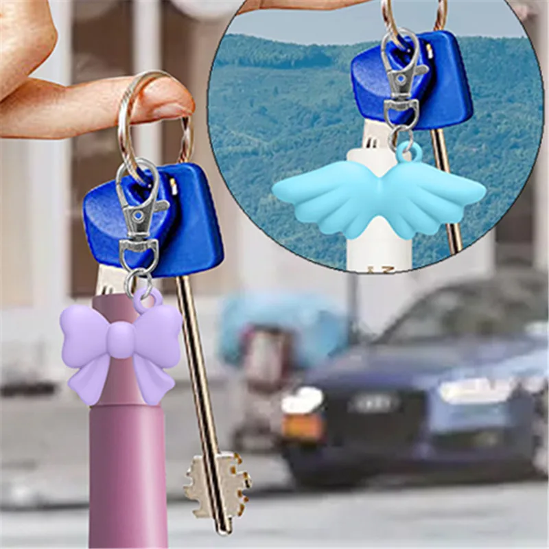 Porte-clés en Silicone pour brillant à lèvres, 1 pièce, bouchons, outils de maquillage de voyage, accessoire pour femmes, accessoires de produits de beauté pratiques en plein air