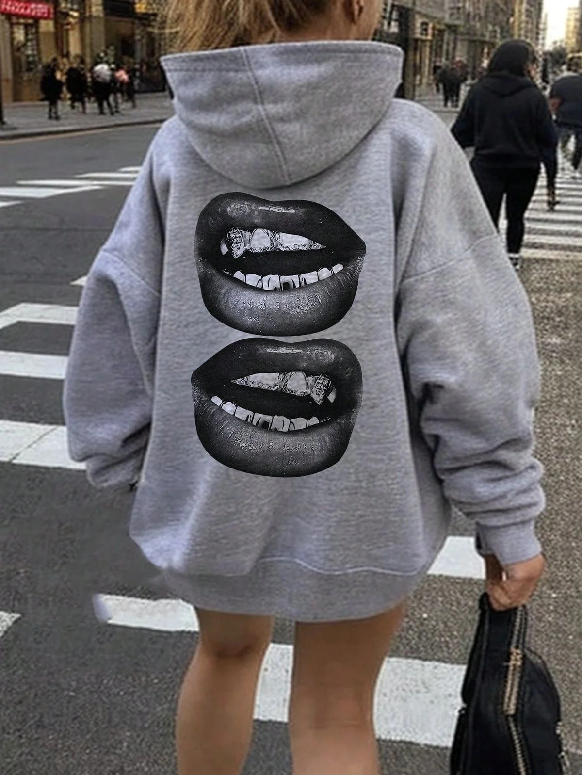 Women Clothing Hoodies Sexy Lips Print New in Hoodies & Sweatshirts unisex Out Door Women Clothes Pullover Street Style