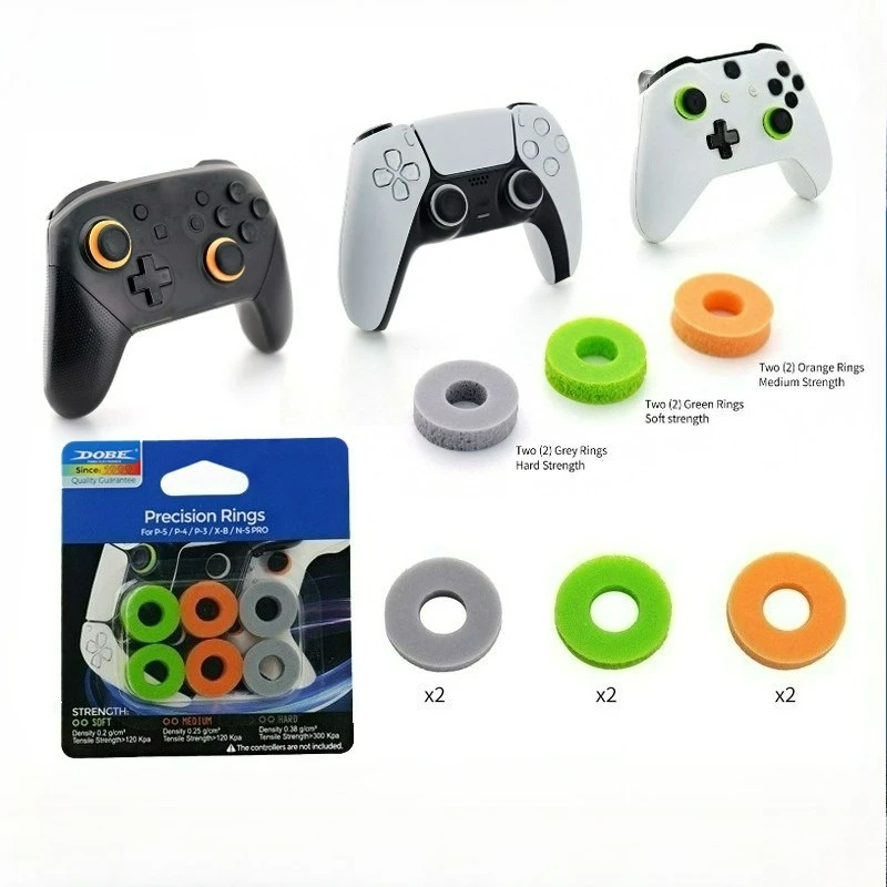6 PCS Aim Assist Target Motion Control Precision Rings for PS5, PS4, Xbox Series X/S, Xbox One, Xbox 360, Switch Pro Controller