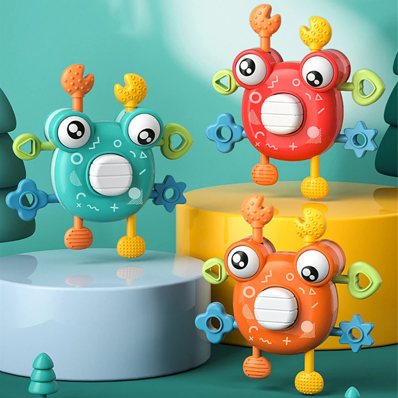 Montessori Baby Spielzeug Krabbe Hand Finger Drücken Ziehen Spielzeug Entwicklungs Sensorischen Spielzeug 0-12 monate Beißringe für Baby rassel Spielzeug
