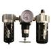 Milton 1101 3/8 Filter Regulator and Lubricator Trio 3/8 NPT Milton Deluxe Polycarbonate FRL Trio