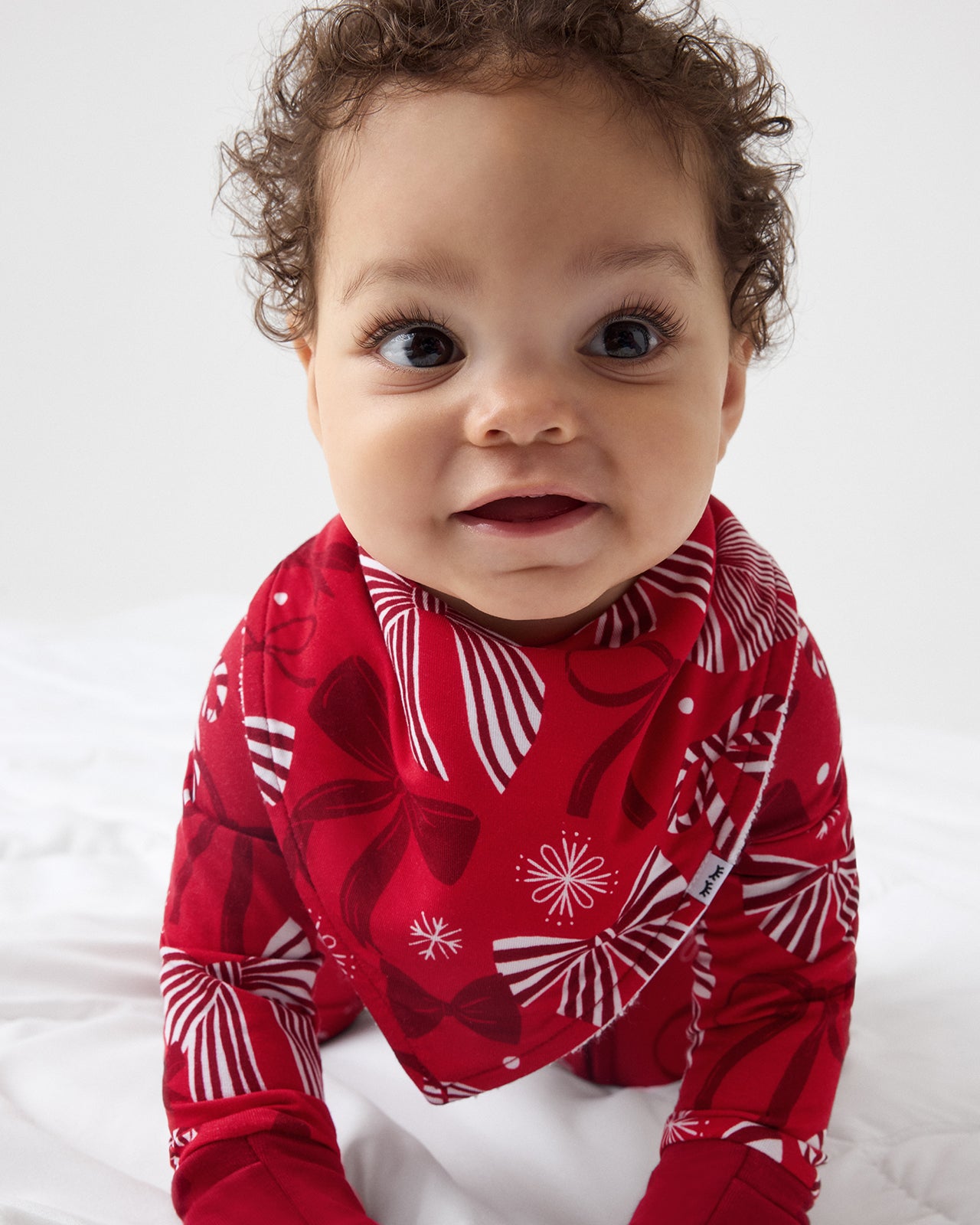 Holiday Bows Bamboo Bandana Bib - OSFA
