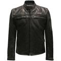 Skintan Childrens Kids Leather Motorcycle Biker Jacket Black - Age 16 Years - Height 176cm