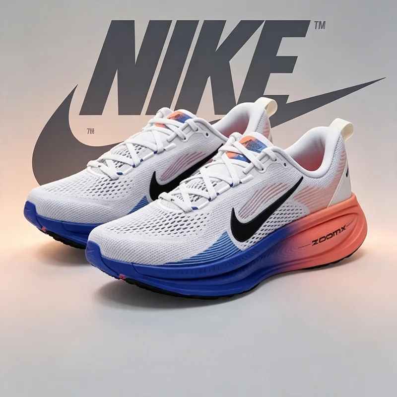 Original Nike Herren-Laufschuhe VOMERO 18 - Neues Sommermodell, atmungsaktive, gepolsterte Sportschuhe aus Mesh HM6803-114