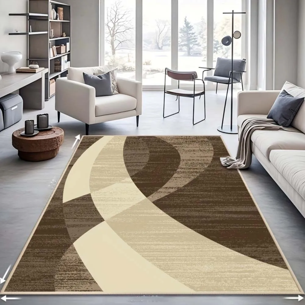 Abstract Brown Art Carpet floor mat Non Slip Bedroom Lounge Dining Home Decor Coffee Table Office Patio Area Rugs Doormat