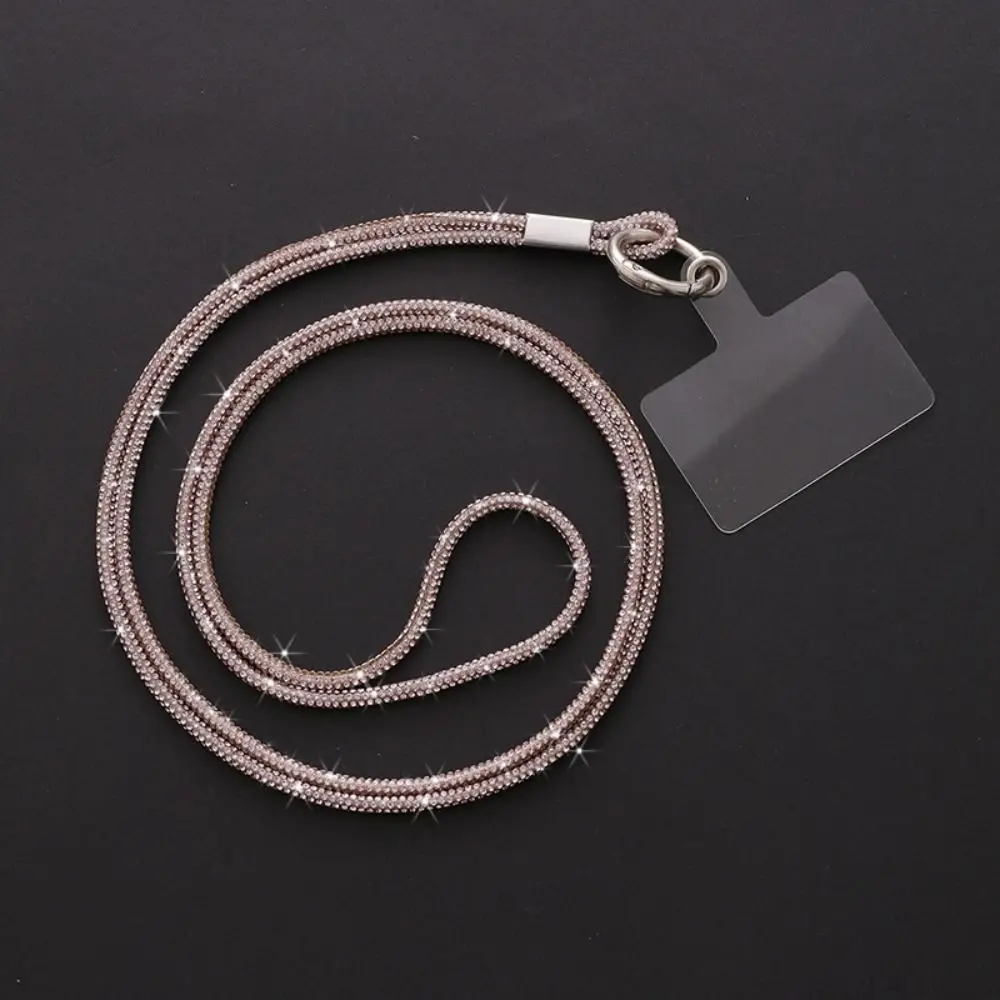 Glitter Crystal Rhinestone Phone Lanyard Bright Bling Bling Phone Case Chain Straps Phone Anti-lost Rope Phone Accessories