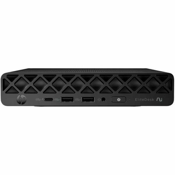 HP EliteDesk 8 G1a Desktop Computer, AMD Ryzen AI 5 340, 16 GB, 512 GB PCI Express NVMe SSD, Mini PC, Jack Black, D36R8UTABA