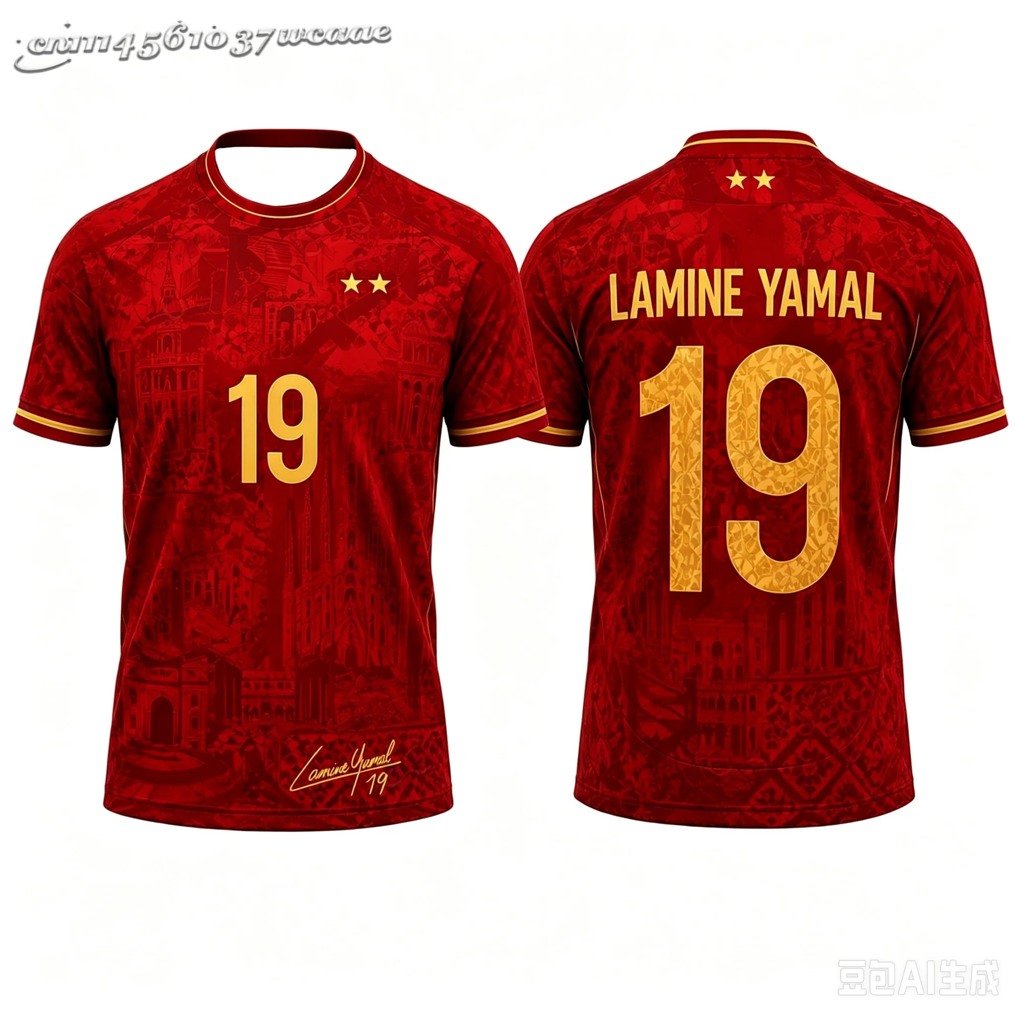 Nouvelle tenue de football Espagne Yamal 19 2026 – Maillot édition deux étoiles pour hommes, femmes et enfants – Kit domicile pour fans – Tenues assorties pour la famille