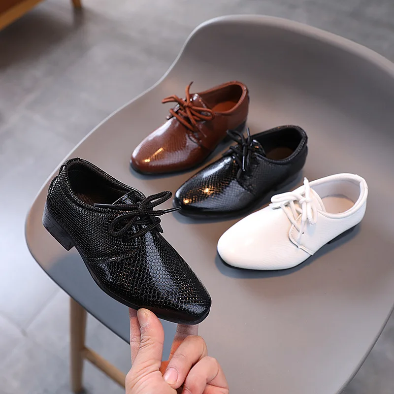 Zapatos NiBattShoes pour garçons, chaussures en cuir pour enfants, chaussures simples pour enfants, chaussures britanniques pour garçons, chaussures de performance à la mode, printemps, automne, nouveau